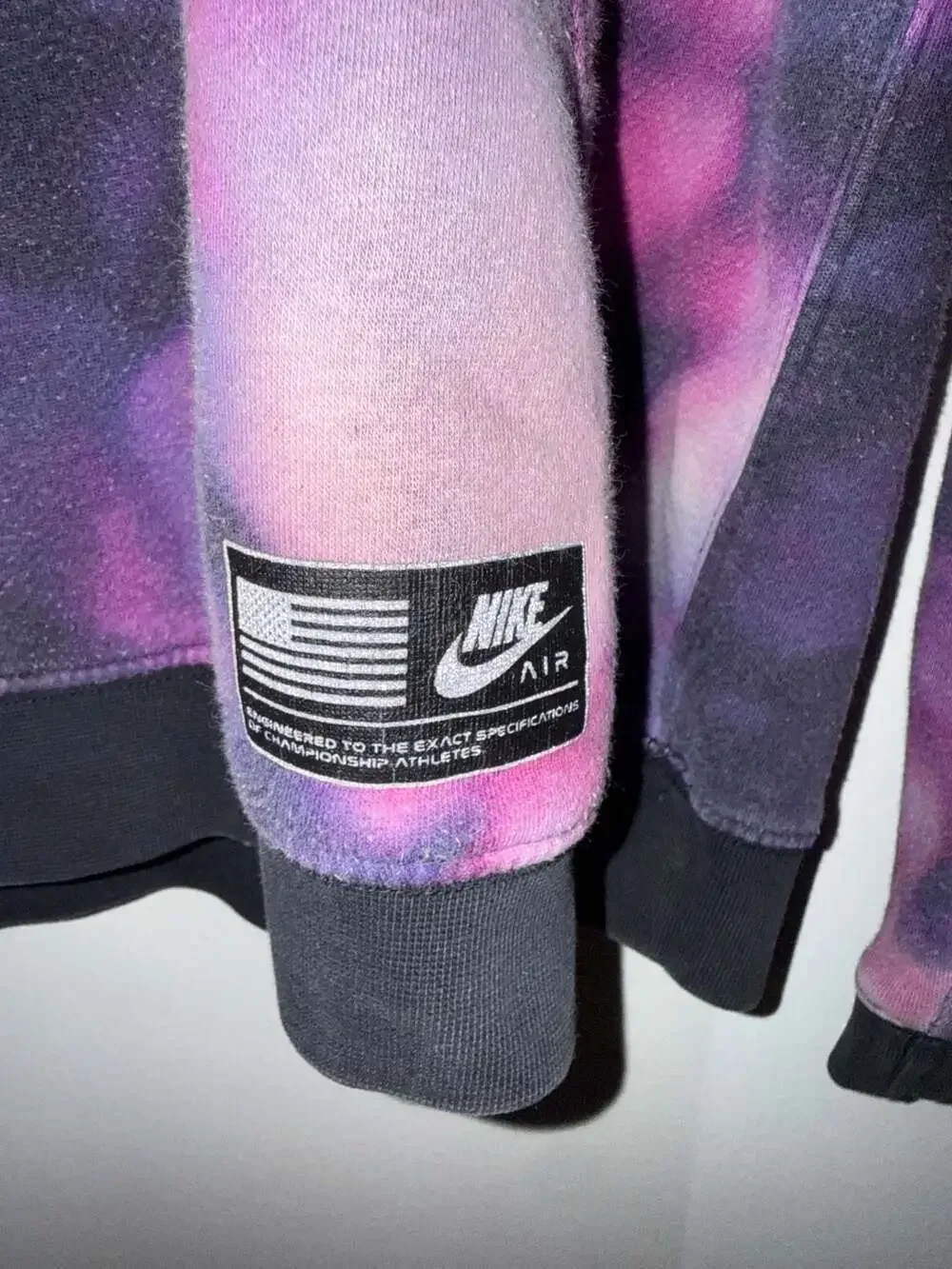 Nike Air Tie Dye Fleece Hoodie Purple Pink Size L